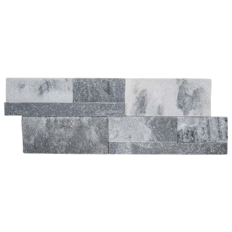 XL ROCKMOUNT Alaska Gray 9"x24" Splitface Ledger Panel Marble Wall Tile - MSI Collection ledger panel view