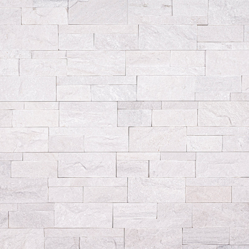 XL ROCKMOUNT Arctic Gray 9"x24" Splitface Ledger Panel Quartzite Wall Tile - MSI Collection panel view closeup