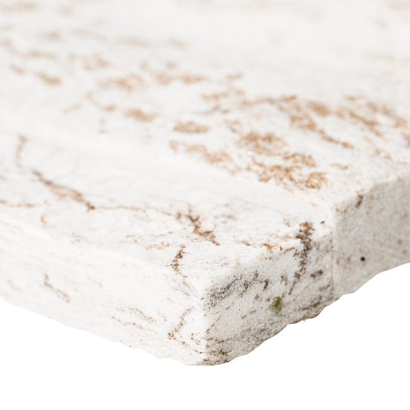 XL ROCKMOUNT Royal White 9"x24" Splitface Ledger Panel Quartzite Wall Tile - MSI Collection profile view