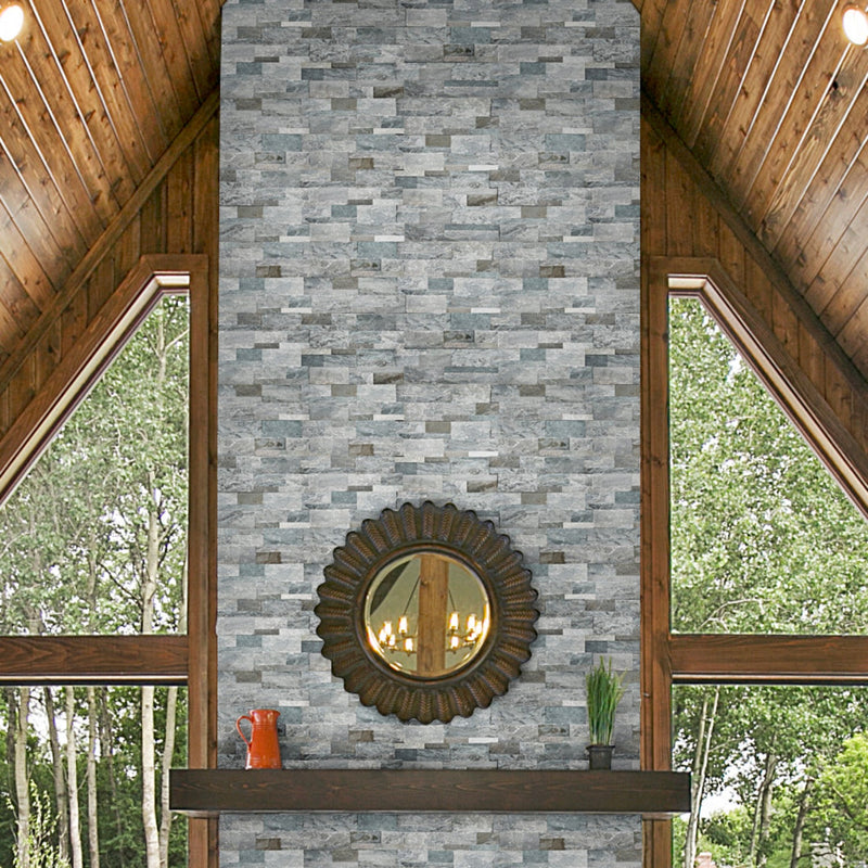 XL ROCKMOUNT Sierra Blue 9"x24" Splitface Ledger Panel Quartzite Wall Tile - MSI Collection living outdoor view