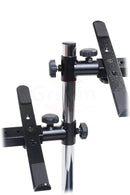 Double DJ Laptop Stand by FAT TOAD - 2 Tier PC Table Holder - Portable Computer Clamp Equipment Rack with Duel Mounts for Studio Mixers, Controllers
