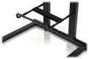 Folding DJ Laptop Stand with Sub-tray Shelf by FAT TOAD - Pro Audio Computer Table Top Rack Stand Mount for iPads, Mixer Controller & Tablets PC Gear