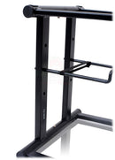 Folding DJ Laptop Stand with Sub-tray Shelf by FAT TOAD | Pro Audio Computer Table Top Rack Stand Mount for iPads, Mixer Controller & Tablets | Portable PC Gear Clamp Holder | Stage Booth, Home Office