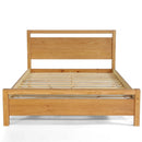 Queen Modern Farmhouse Solid Wood Platform Bed Frame with Headboard Footboard
