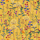 Stylish Yellow Wallpaper with Wildflowers Vogue