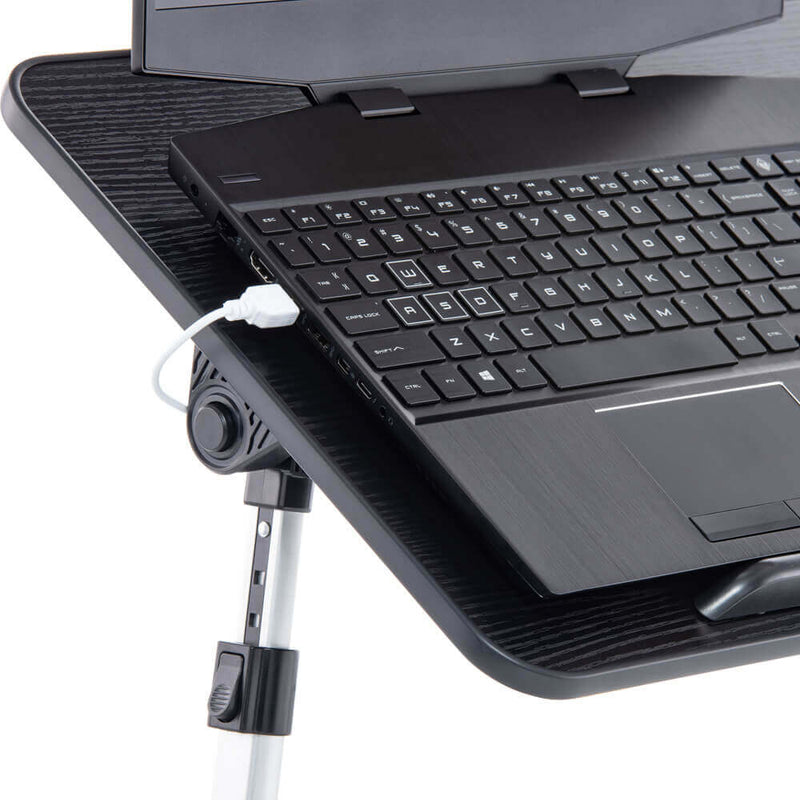 Large Lap Desk Top - Fits Up to 17" Laptop - with Dual Cushion, Wrist Rest & Built-in Mouse Pad, Portable Laptop Stand for Bed, Multifunctional Slot for Tablet, Pen & Phone