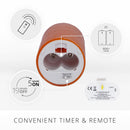 Chalky Burnt Orange Flameless Candle Pillar