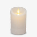 White Wax Drip Flameless Candle Pillar
