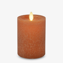 Harvest Pumpkin Seaglass Flameless Candle Pillar