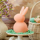 Mellow Peach Flameless Candle Easter Bunny Rabbit