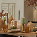 Loden Green Chalky Linen Flameless Candle Pillar