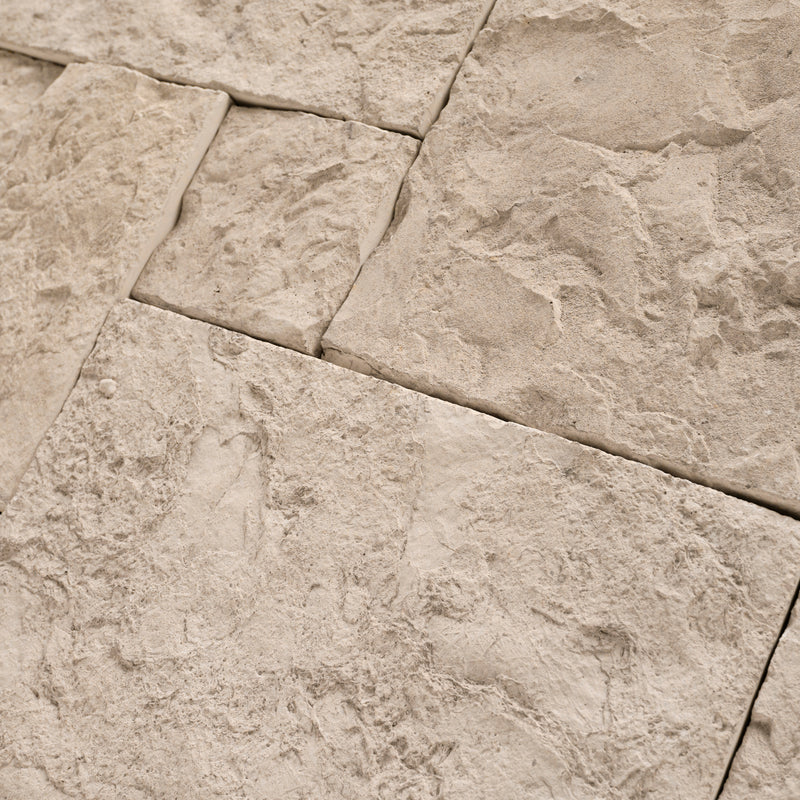 Oakwood Beige Varying Length Loose Veneer Wall Tile - MSI Collection angle closeup view