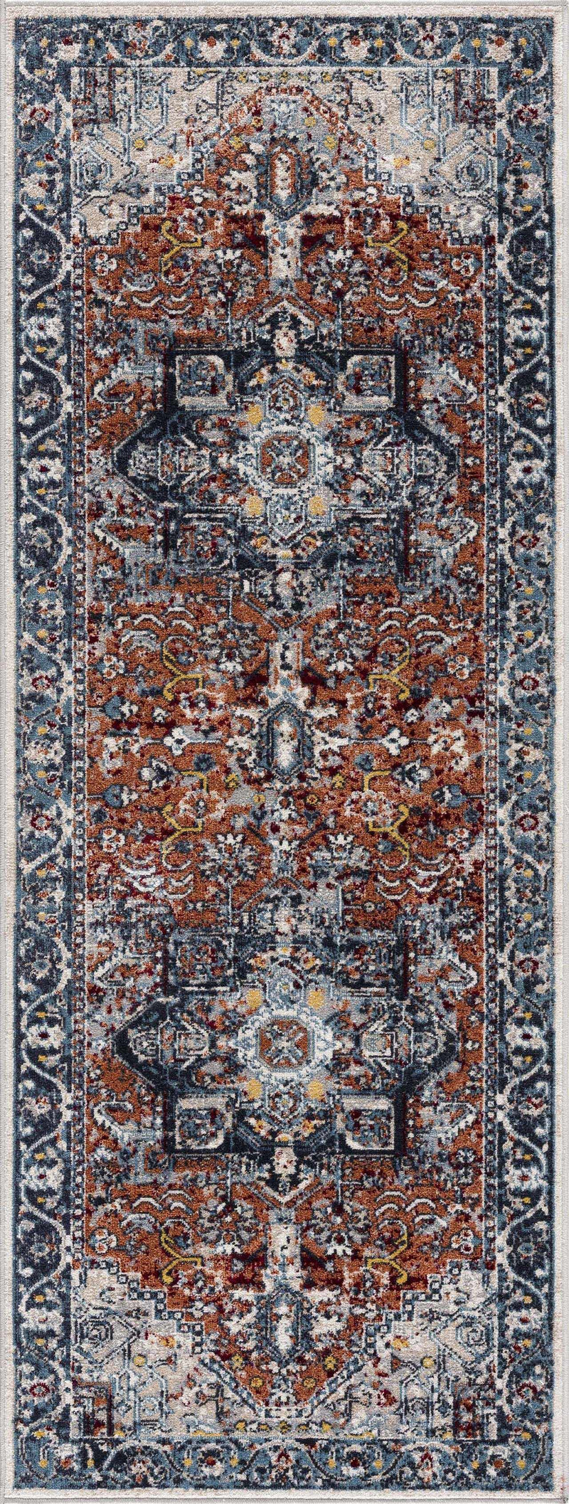 Cabacungan Blue & Rust Washable Area Rug