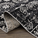 Kahraman Black & White Washable Rug