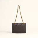 Loyal West Savi Small Embossed & Grained Leather Bag - Charcoal