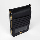 Loyal West SHELL PHONE BAG IN BLACK AND WHITE COWHIDE