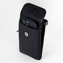 Loyal West SHELL PHONE BAG IN CALF LEATHER -BLACK