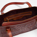 Loyal West MIVVA HANDTOOLED MINI BAG - SOFT WALNUT LEATHER