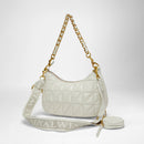 Loyal West JOE QUILTED NAPPA LEATHER BAG-WHITE