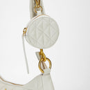 Loyal West JOE QUILTED NAPPA LEATHER BAG-WHITE