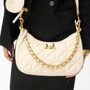 Loyal West JOE QUILTED NAPPA LEATHER BAG-WHITE