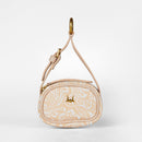 Loyal West SOPHIA MICRO BAG CHARM IN HAND FINISHED EMBOSSED LEATHER - WHITE