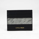 Loyal West SHELL CARD HOLDER IN BLACK & WHITE COWHIDE