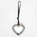 Loyal West HEART SHAPE BAG CHARM IN BLACK & WHITE COWHIDE