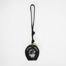 Loyal West HORSE SHOE BAG CHARM IN BLACK & WHITE COWHIDE