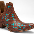 Loyal West X Myra Handtooled Booties - Turquoise