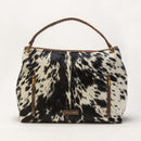 Lw Large Hobo Bag In Black & White Cowhide