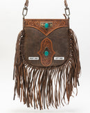 Mojave Tassle Bag In Brunette Leather