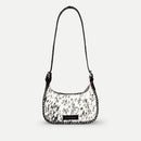 Dannia Medium Purse In Black & White Cowhide