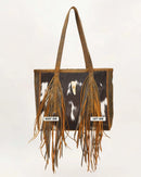 Loyal West Hide And Fringe Medium Cowhide Purse