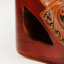 Loyal West Desert Wanderer Sandals - Dark Brown Handtooled Leather