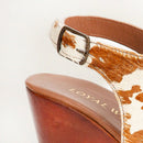Loyal West Amelia Sandals Brown And White Cowhide