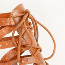 Loyal West Lace Up Booties In Calfskin