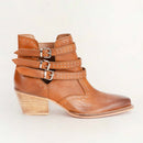 Loyal West Buckle In Ankle Booties & Calfskin