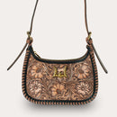 Handtooled Dannia Medium Purse - Distressed Brown