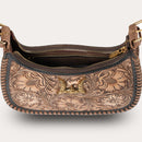 Handtooled Dannia Medium Purse - Distressed Brown