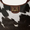 LW Medium Purse - Black & White Cowhide
