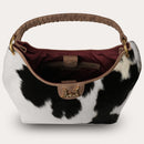 LW Medium Purse - Black & White Cowhide