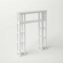 Over the Toilet Bathroom Shelving Unit with 9-Shelves in White Wood Finish