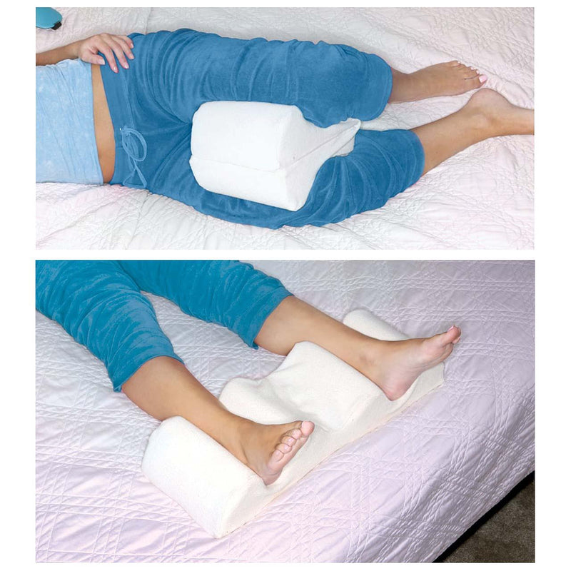 Leg Spacer Pillow - Hypoallergenic Memory Foam - Medical Specialty Pillow, White