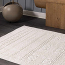 Bahar Cream Washable Area Rug