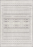 Bahar Cream & Gray Washable Area Rug - Clearance