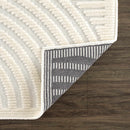 Deron White Washable 3D Rug