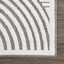 Deron Gray Rainbow Washable Rug