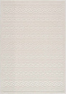 Fadey White 3D Washable Rug