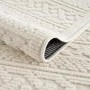 Fadey White 3D Washable Rug